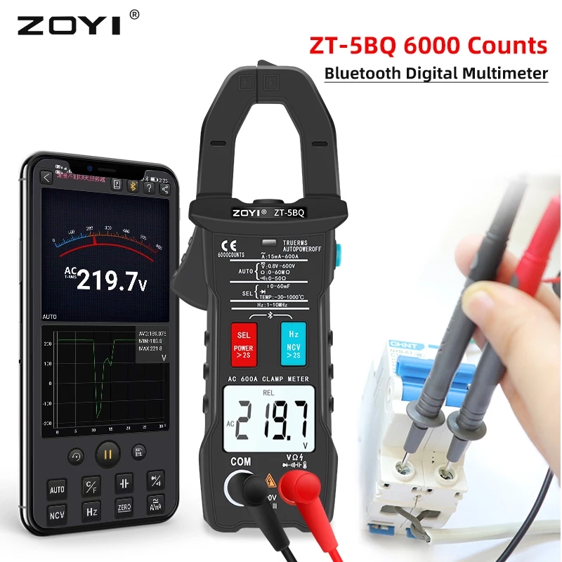 pince MULTIMETRE de courant Bluetooth ZT-5BQ