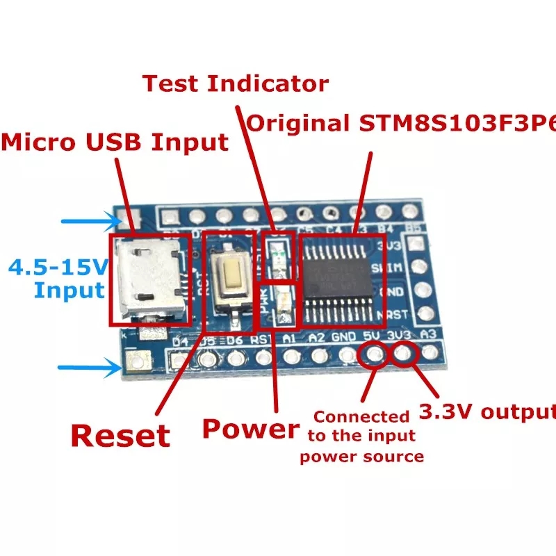 carte stm8 - stm8s103f3p6
