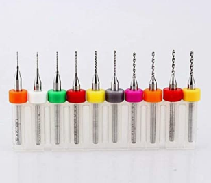 Ensemble des meches  forets de percage en carbure 0,3 mm é 1,2 mm pour circuit Imprimé  pour CNC PCB