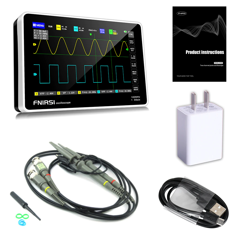 Tablette Oscilloscope numérique é double canal FNIRSI-1013D