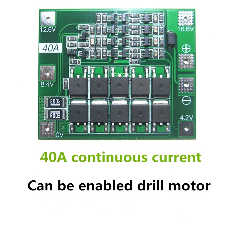BMS 4s 40A chargeur batterie Lithium-ion 18650
