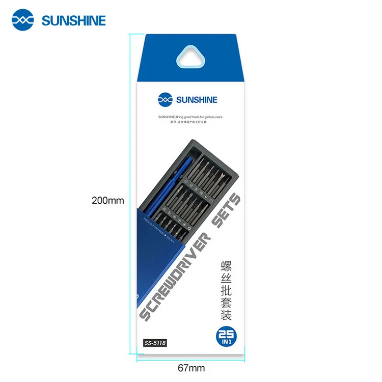 SUNSHINE SS-5118 Tournevis de finition 25 EN 1