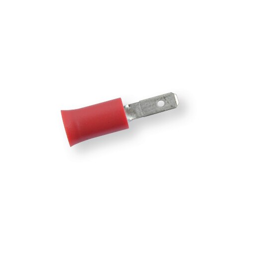 Cosse plate male rouge