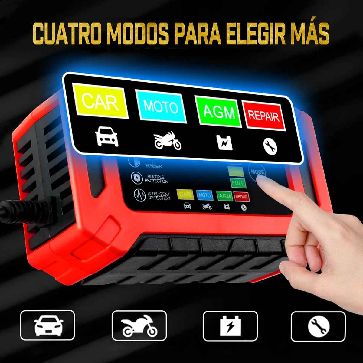 Chargeur de batterie de voiture intelligent automatique 12 V 6 A