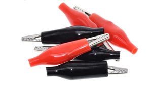 Pince Crocodile G98 électrique en métal 45MM, noir rouge