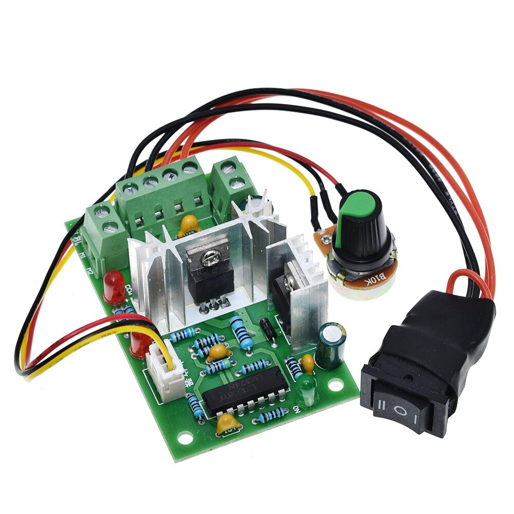 RÉGULATEUR VITESSE MOTEUR DC PWM 5-30V DC 6A/150W avec Fonction de Commutation