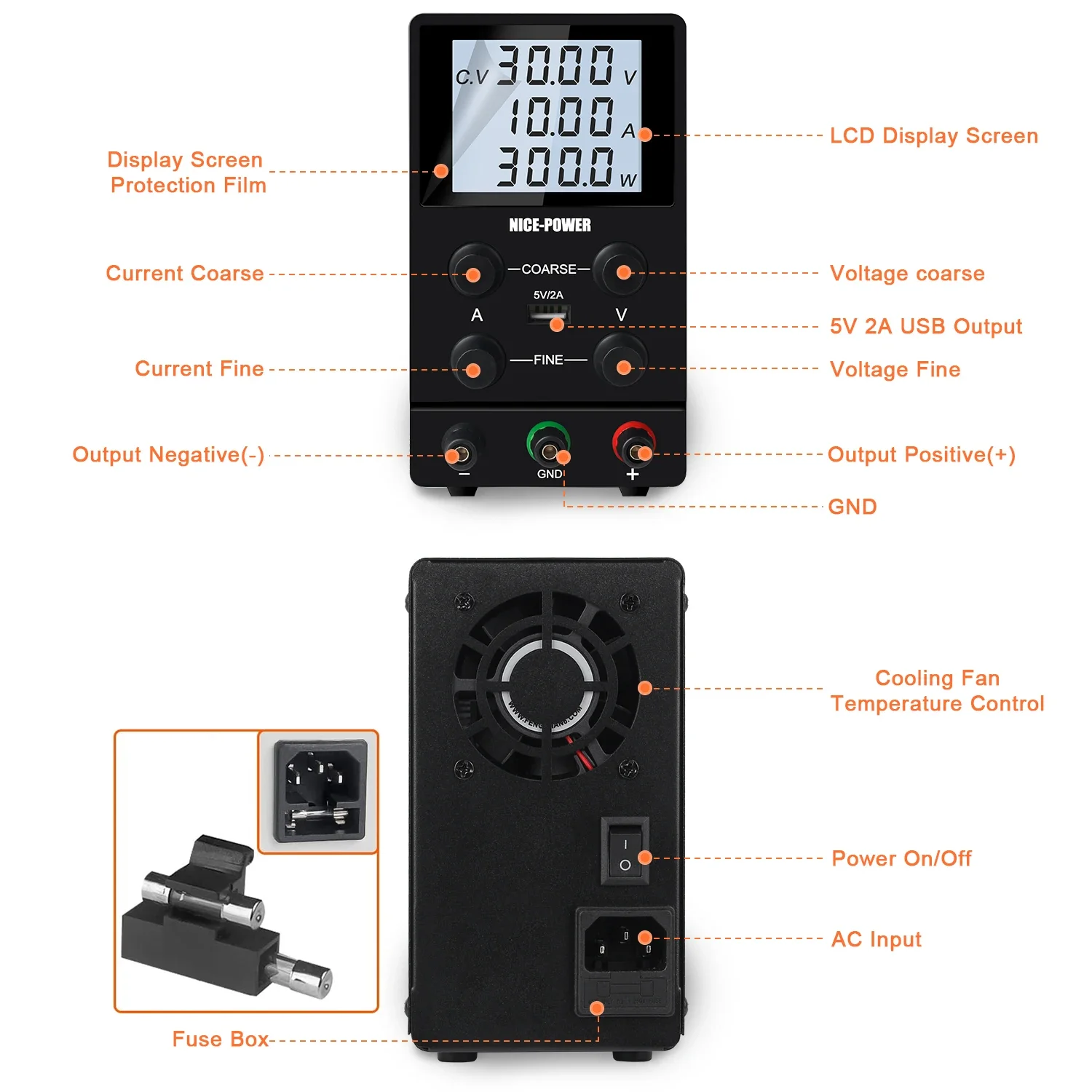 ALIMENTATION LABO ROGRAMMABLE SPS3010D (30V ~ 10A)