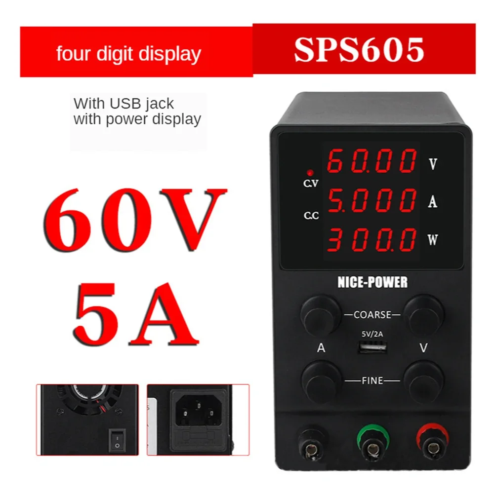 ALIMENTATION LABO ROGRAMMABLE SPS605D (60V ~ 5A)