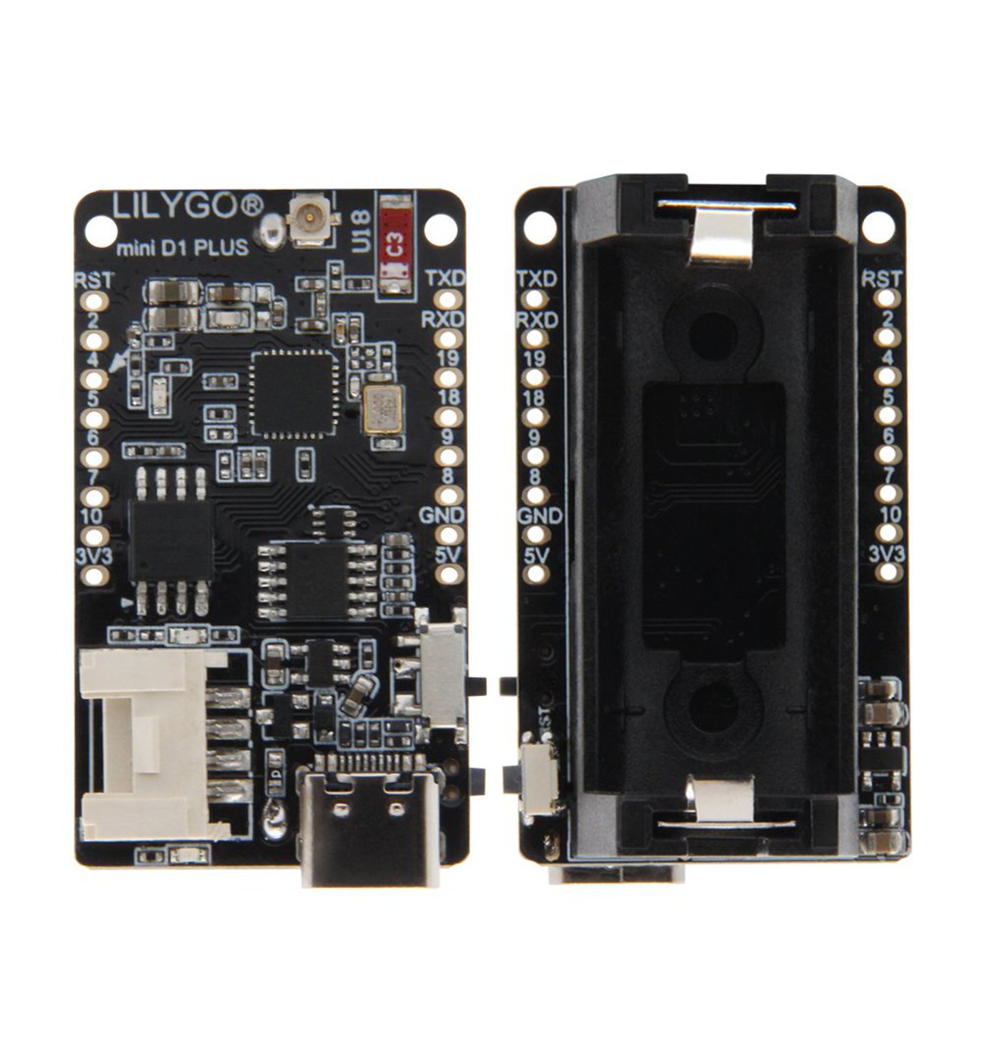 TTGO T-OI PLUS ESP32-C3 RISC-V avec support de batterie 16340