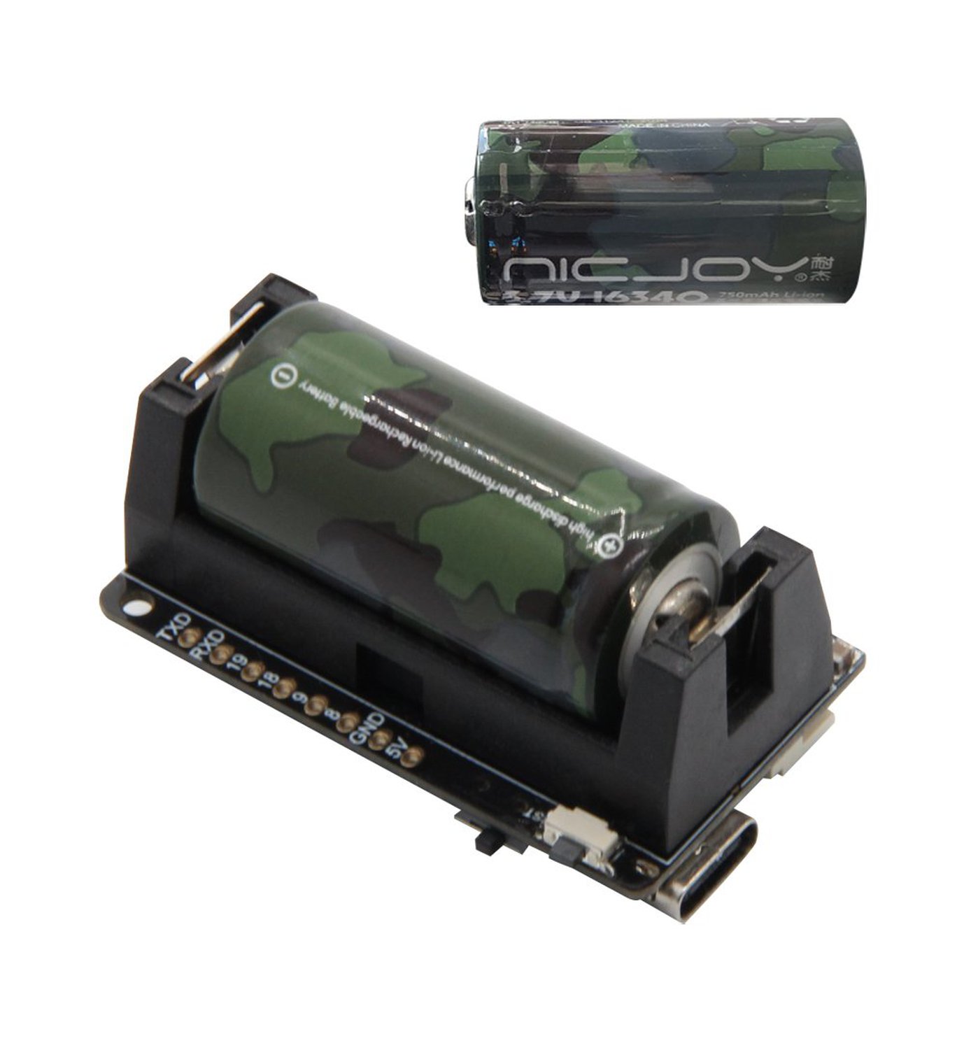 TTGO T-OI PLUS ESP32-C3 RISC-V avec support de batterie 16340