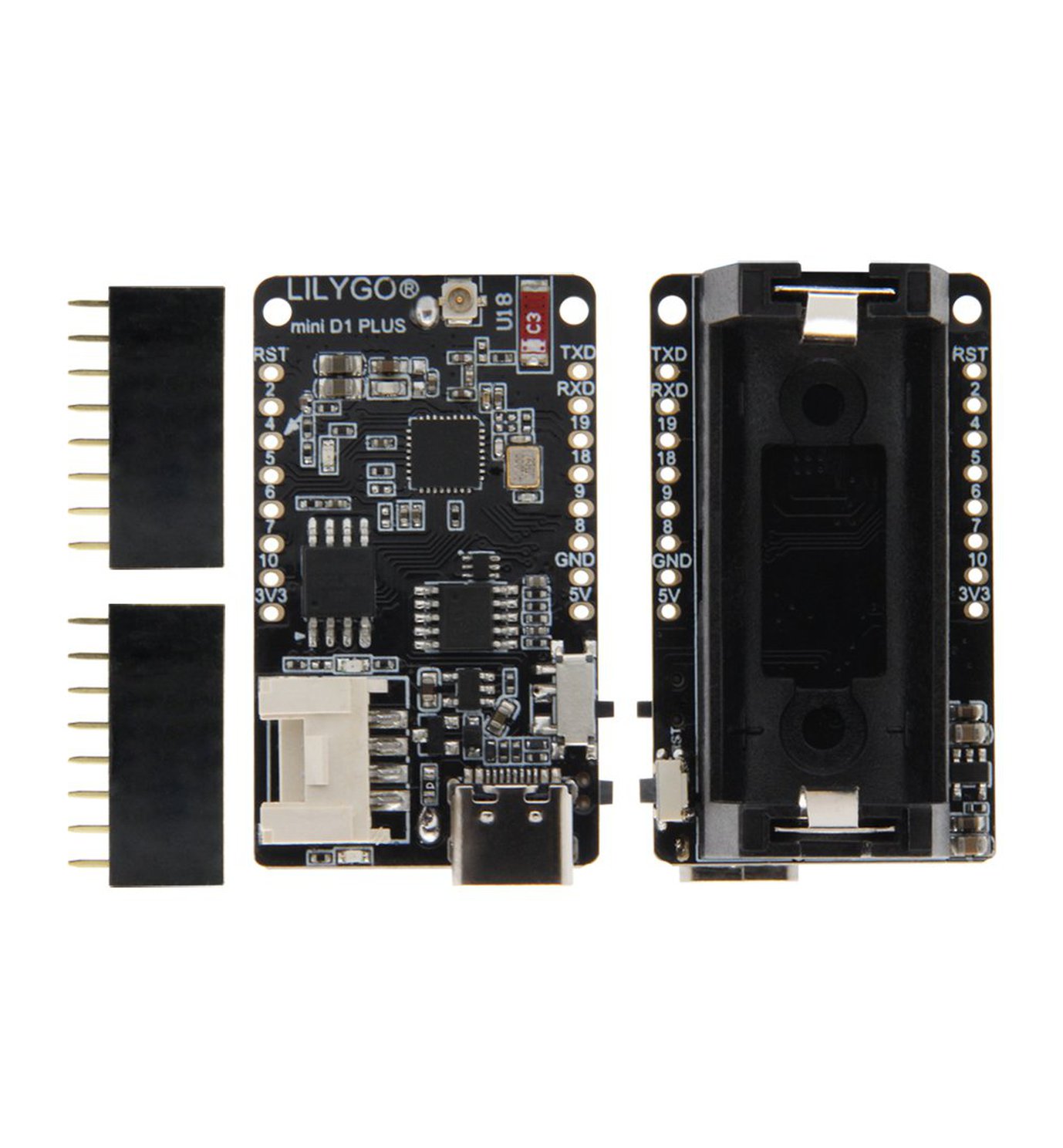 TTGO T-OI PLUS ESP32-C3 RISC-V avec support de batterie 16340
