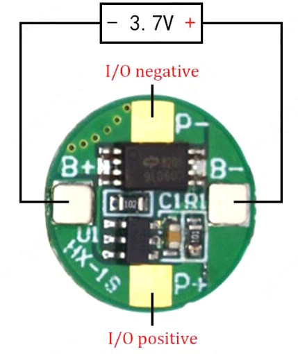 Contrôleur de charge-décharge PCM pour Li-Ion 3.7V BMS 1S 2.5A