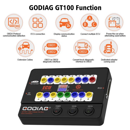 Godiag GT100+, détecteur avancé de protocoles OBD et CAN pour tests de calculateur et diagnostics automobiles