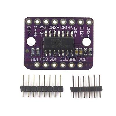 Convertisseur I2C AD avec amplificateur programmable MCP3424 ADC - 4 canaux