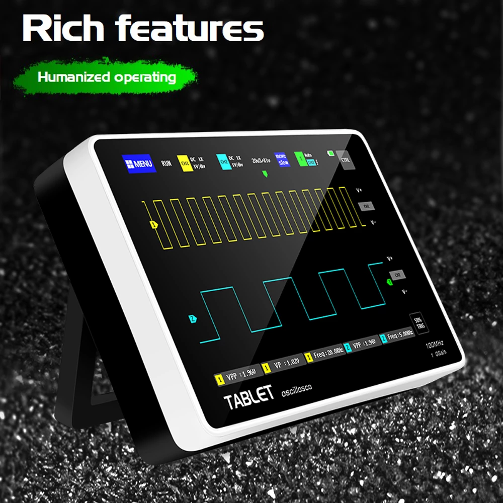 Tablette Oscilloscope numérique é double canal FNIRSI-1013D