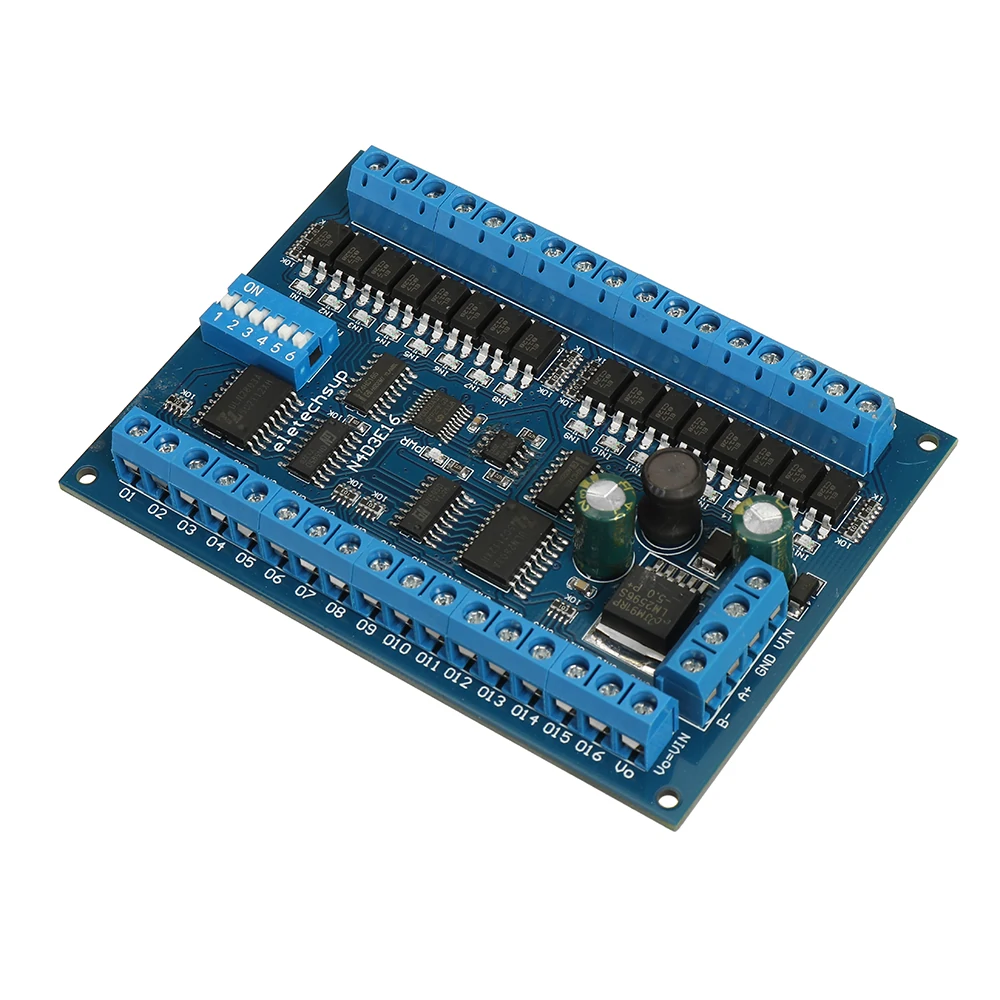 Panneau de commutateur RS485 16 entrées 16 sorties RS485 Modbus