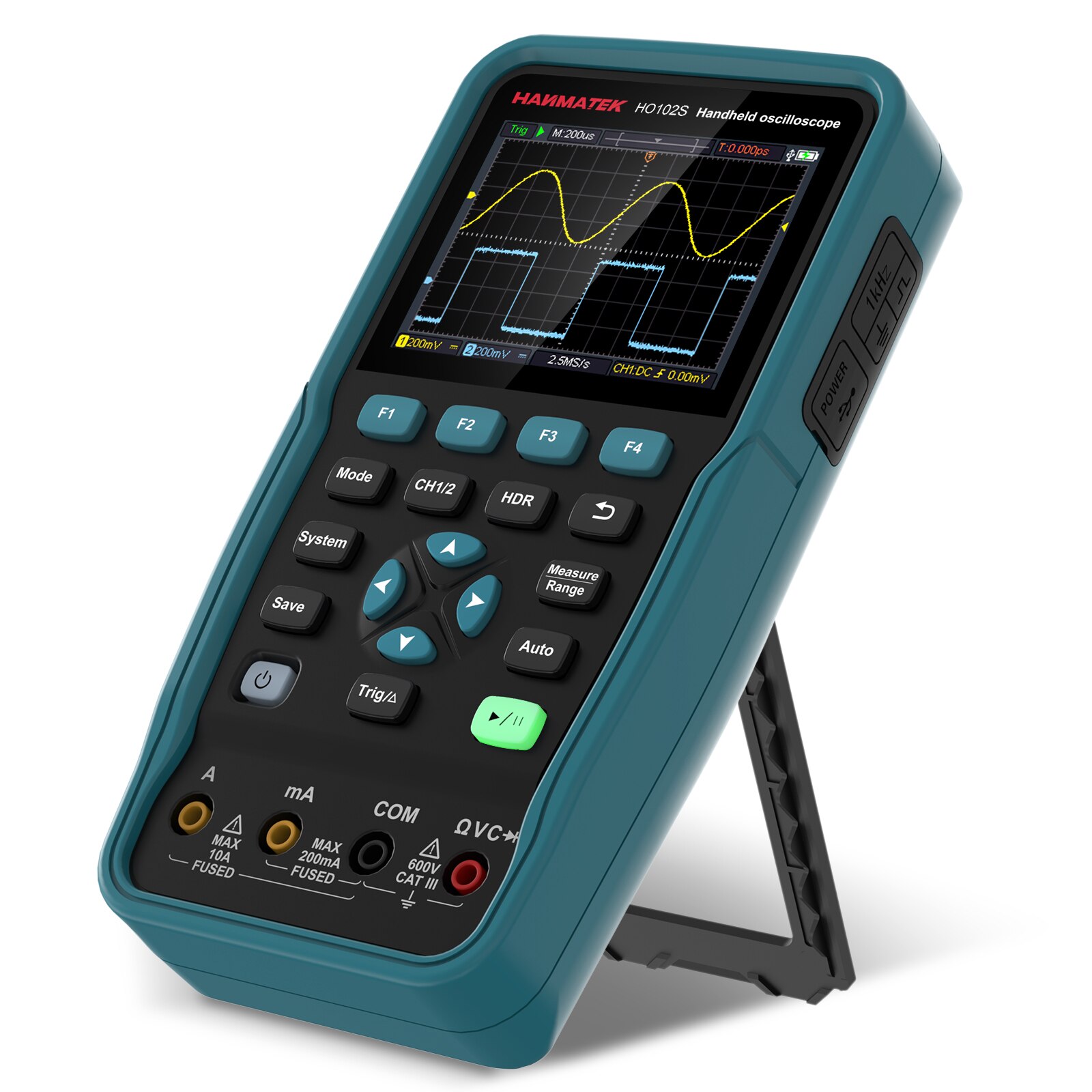 Oscilloscope et Multimètre 2 EN 1 portatif HO52  Bande 50mhz  Hanmatek