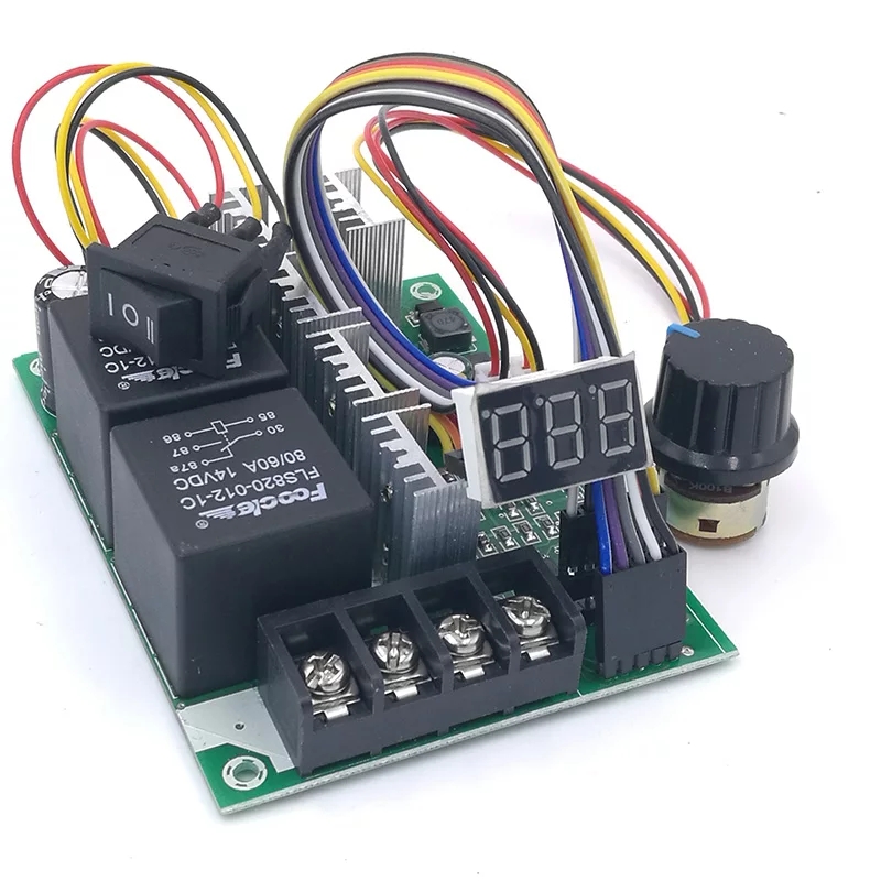 Régulateur de vitesse Moteur DC 10-55v PWM 60A avec Fonction de Commutation