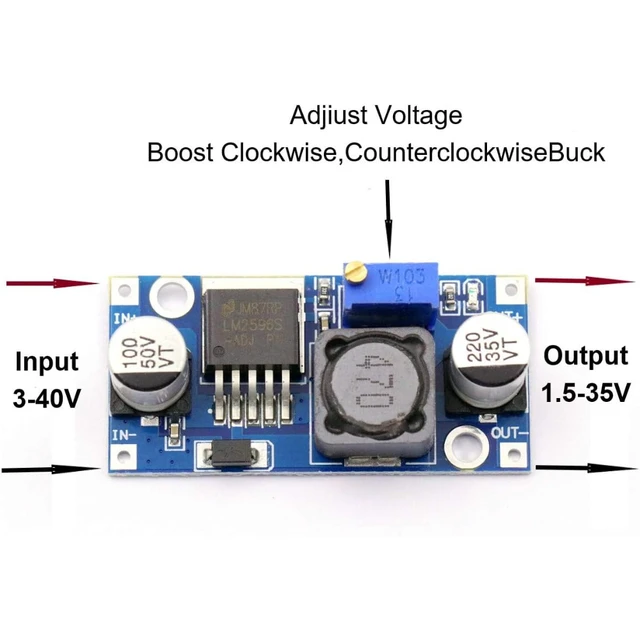 convertisseur abaisseur DC-DC lm2596 A 3.2V / 40V TO 1.3V / 35V