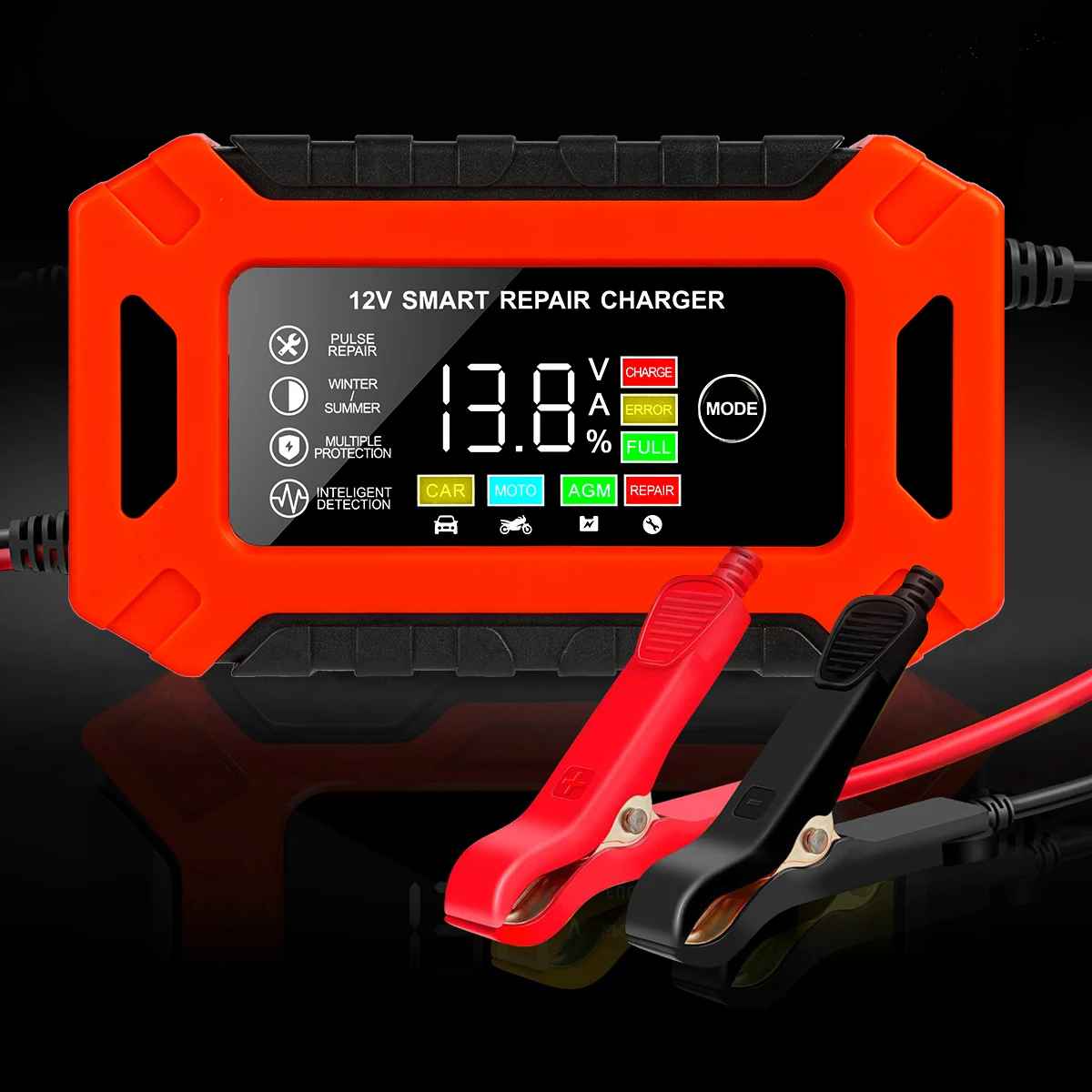 Chargeur de batterie de voiture intelligent automatique 12 V 6 A