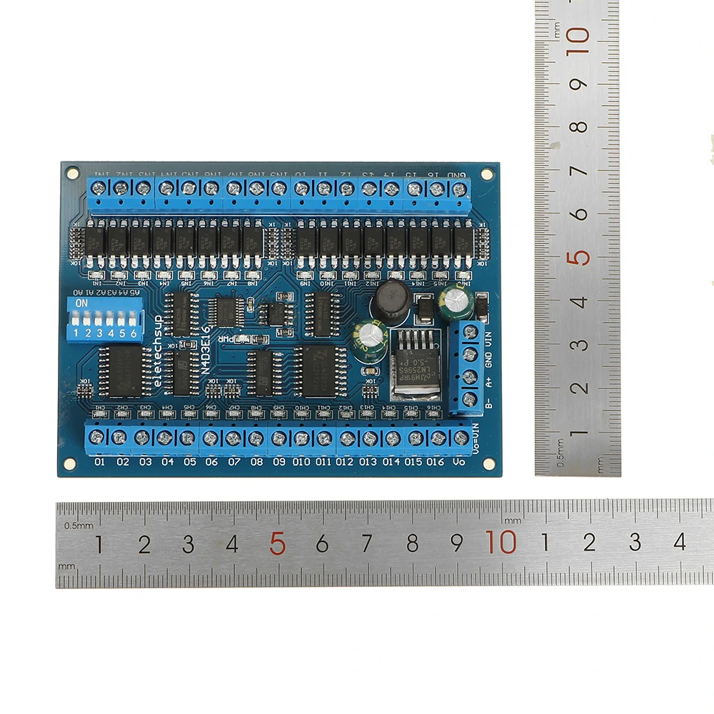 Panneau de commutateur RS485 16 entrées 16 sorties RS485 Modbus