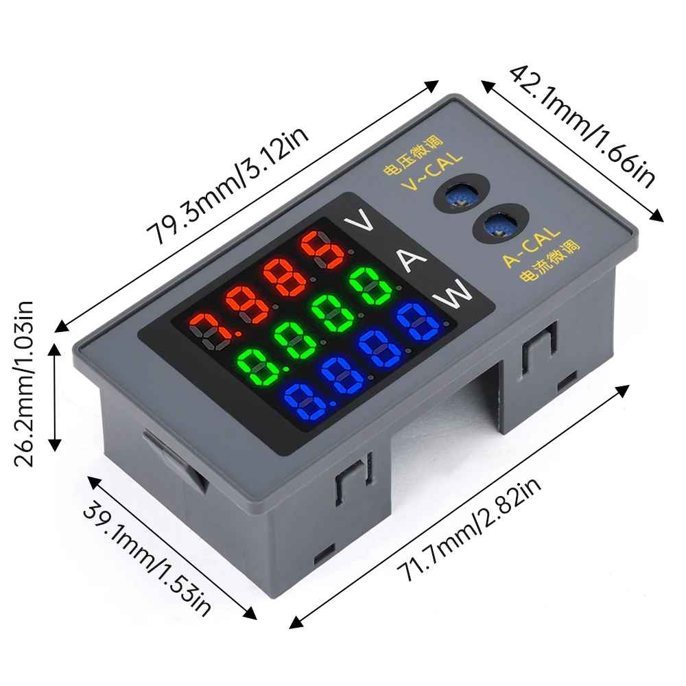 wattmétre voltmétre dc 0-100v 10a