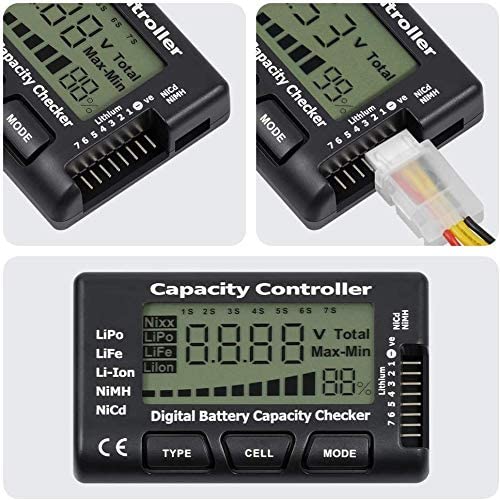 Contrôleur numérique de capacité de batterie RC CellMeter-7