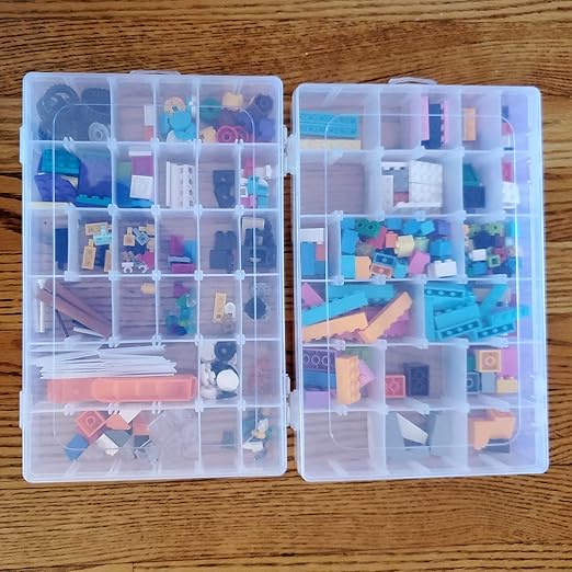 boites de rangement à 40 compartiments - En plastique transparent 750*250 mm