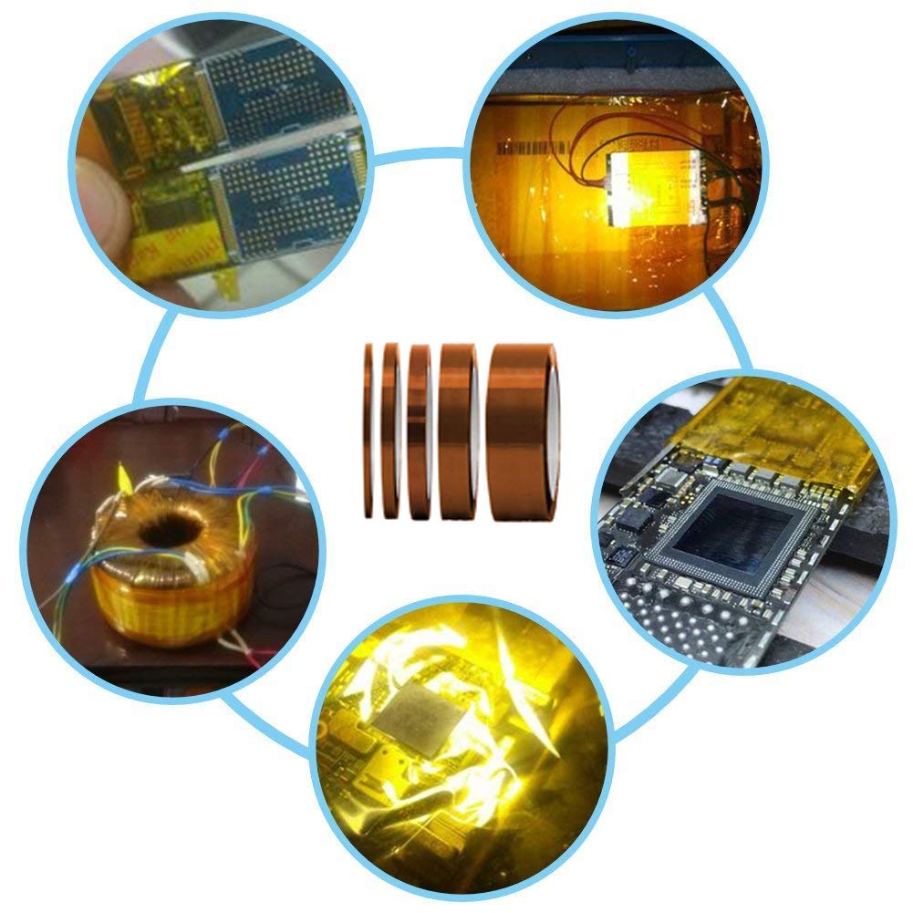 Ruban Kapton résistant à la chaleur pour soudage électronique, outil de réparation L 33M / D 5mm 10mm 20mm 30mm 50mm