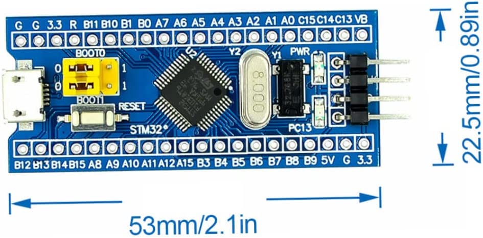 Carte de developpement STM32 STM32F103C8T6 blue pill