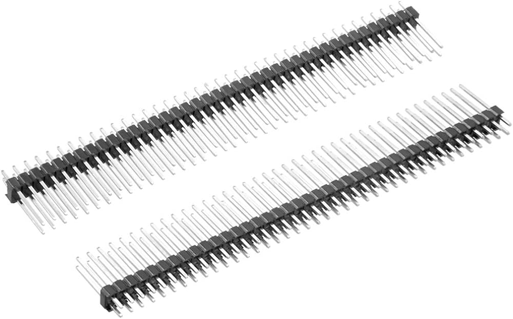 Connecteur PCB bande d'un tete male droit 2 ranges 2*40 broches au pas de 2.54mm