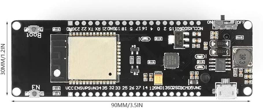 ESP32 AVEC SUPPORT DE BATTERIE 18650
