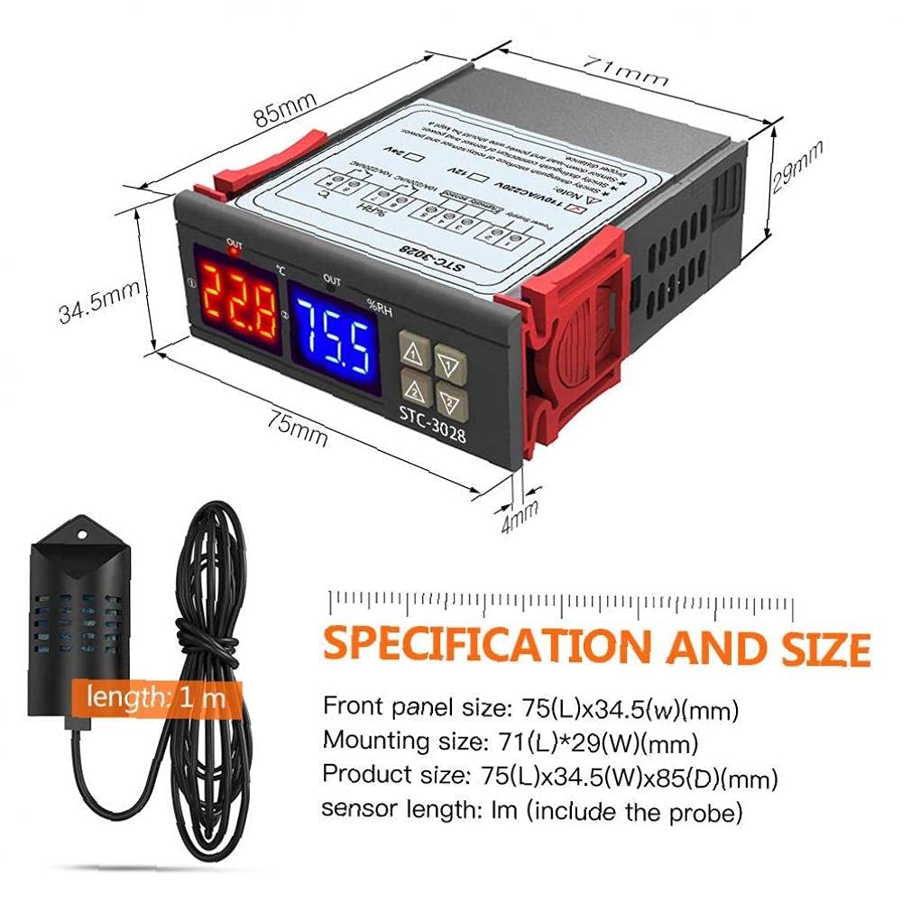 Contrôleur De Temperature Et Humidite Stc-3028