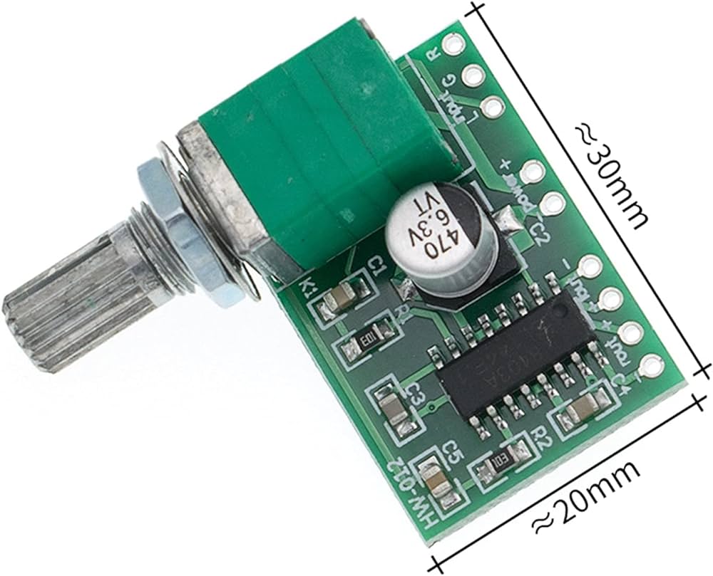 Mini carte amplificateur audio stéréo numérique 5V PAM8403 2x3W avec potentiometre