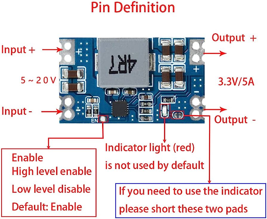 Mini 560 convertisseur abaisseur  Input 7V-20V TO  OUTPUT 12V / 5V