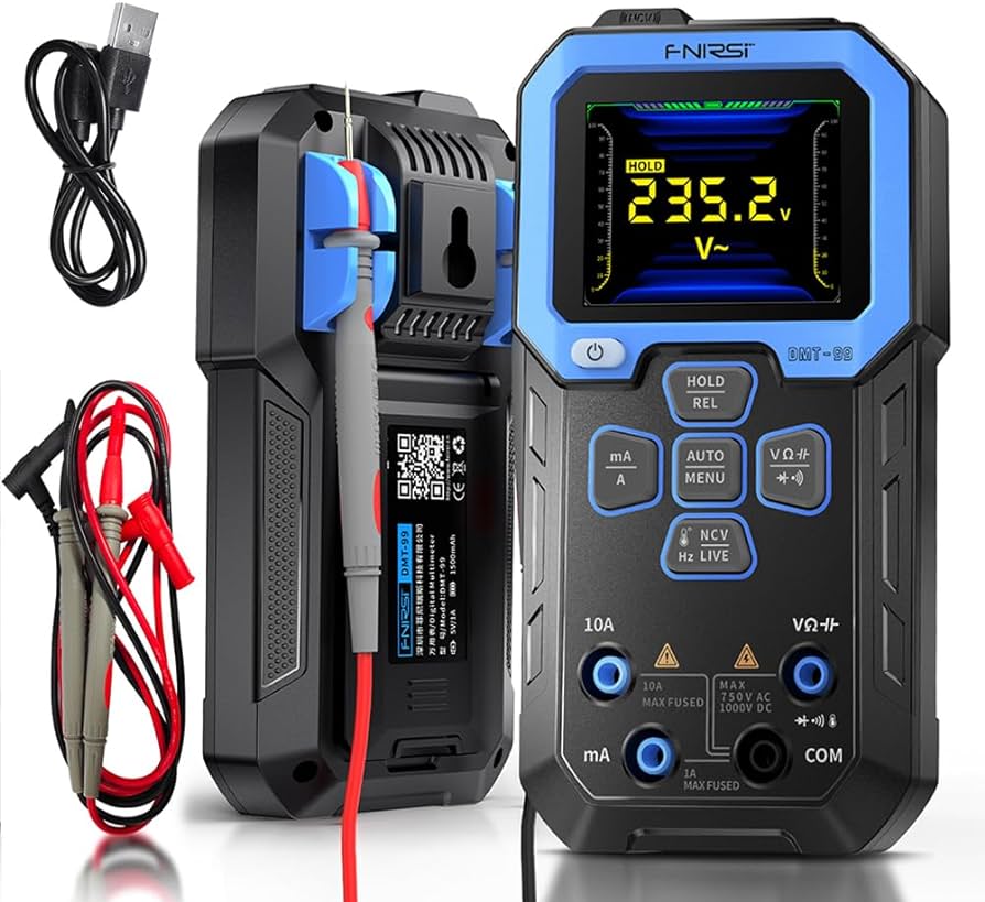 FNIRSI DMT-99 MULTIMETRE Numérique 9999 Comptes Intelligent Professionnel Testeur 1000V 10A