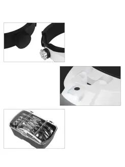 MG81001-G - Loupe de casque avec 5 lentilles.