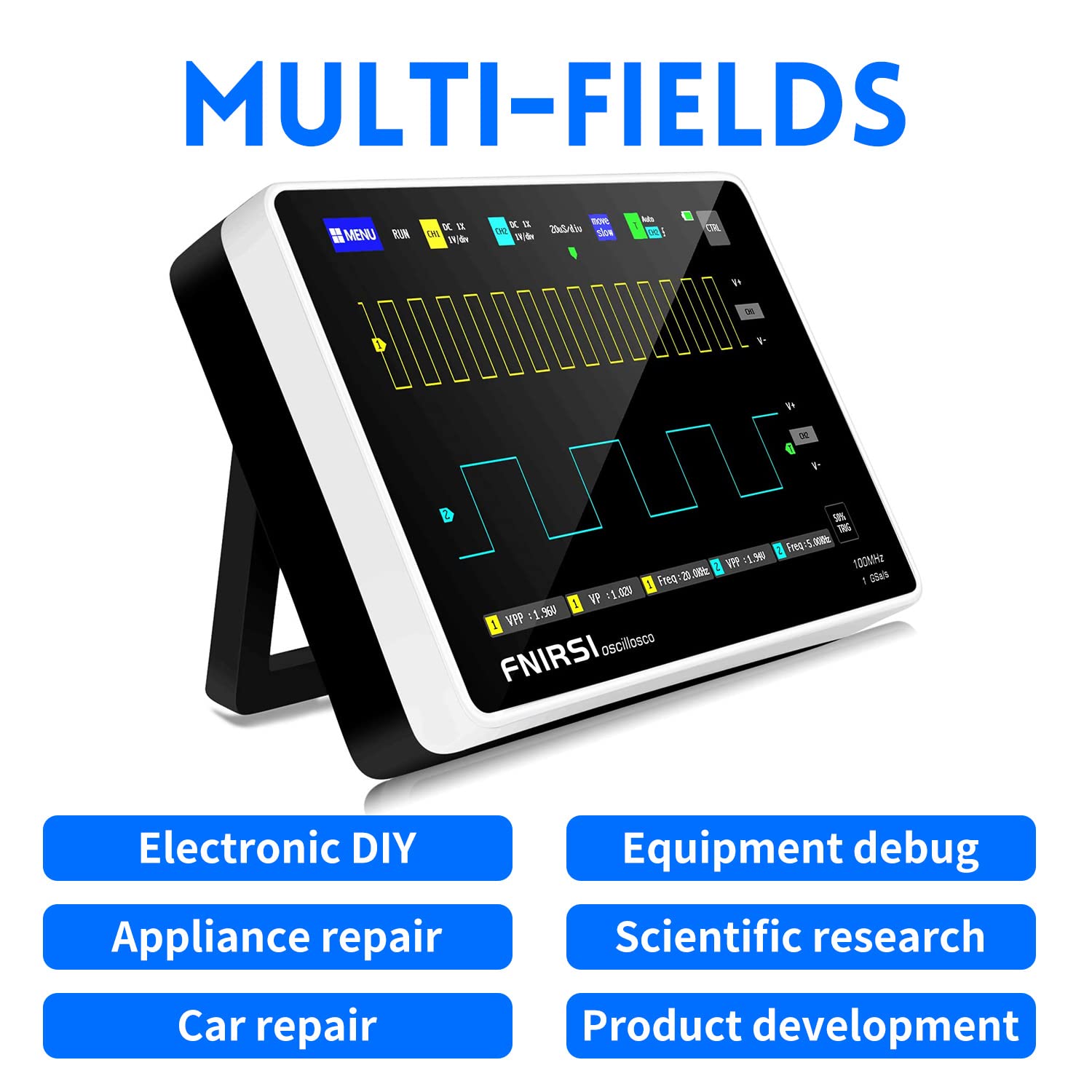 Tablette Oscilloscope numérique é double canal FNIRSI-1013D