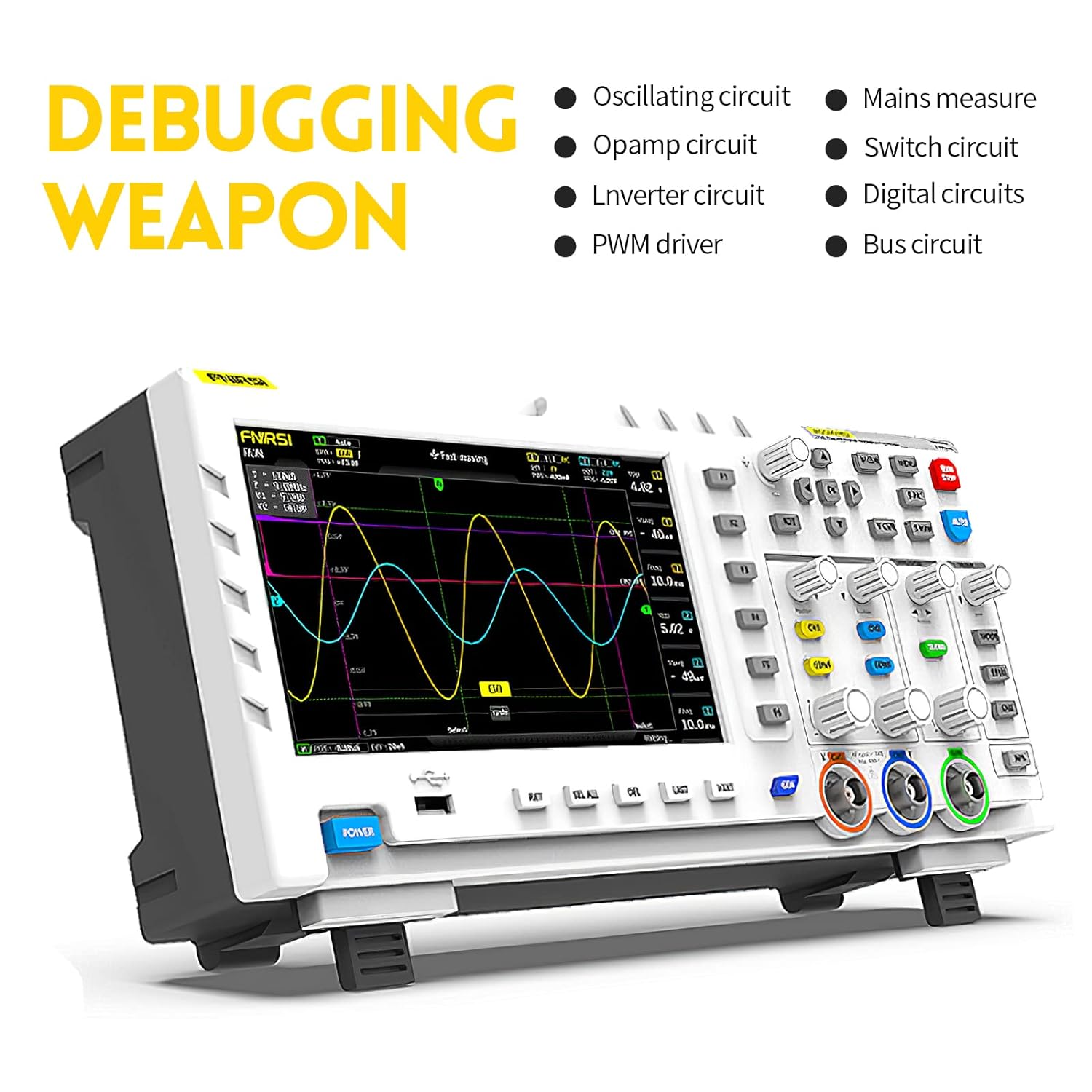 Oscilloscope Générateur de signaux FNIRSI 1014D 2 en 1 DDS, 2 canaux Bande passante 100 MHz