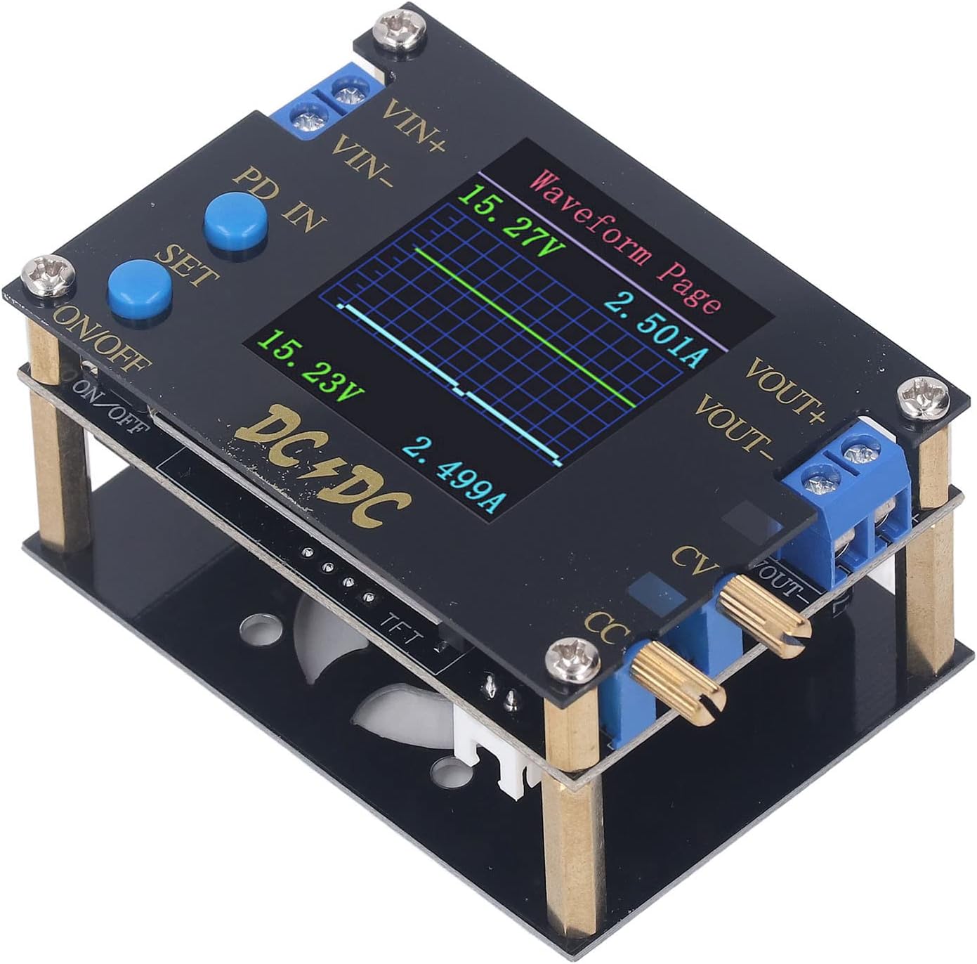 Alimentation Réglable DC DC-Convertisseur Boost/Buck CC CV Power Tech 0.5-30V 5A Voltmètre