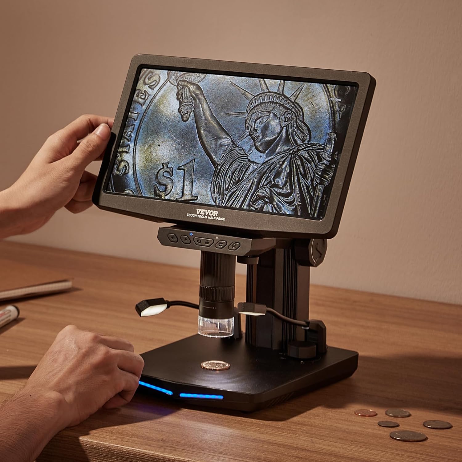 Microscope numérique multifonction W10 10,1" HDMI 1300X avec ecran IPS