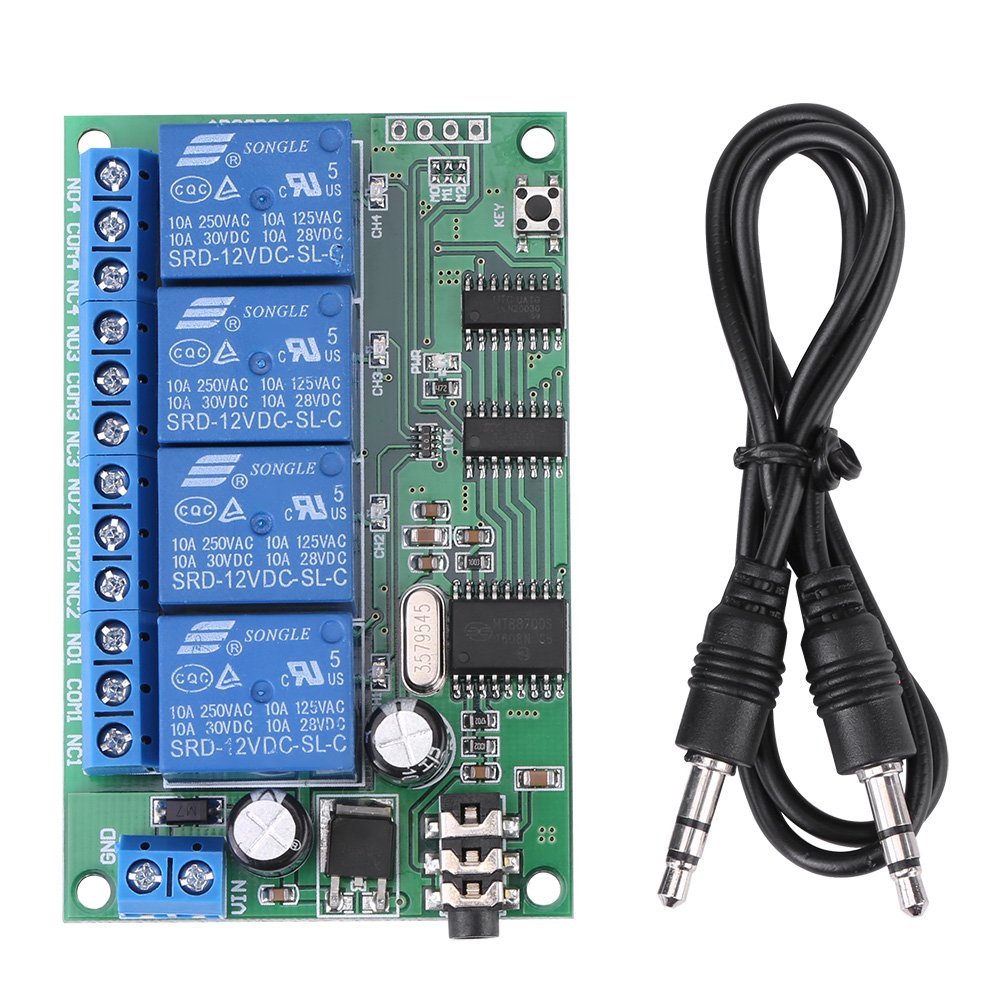 Module décodeur de voix MT8870 dtmf l AD22B04 + Relais 4 canaux