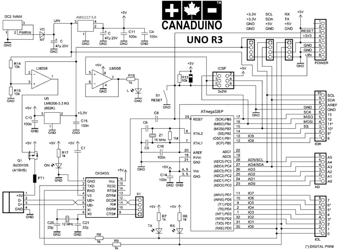 arduino uno r3 atmega328p ch340