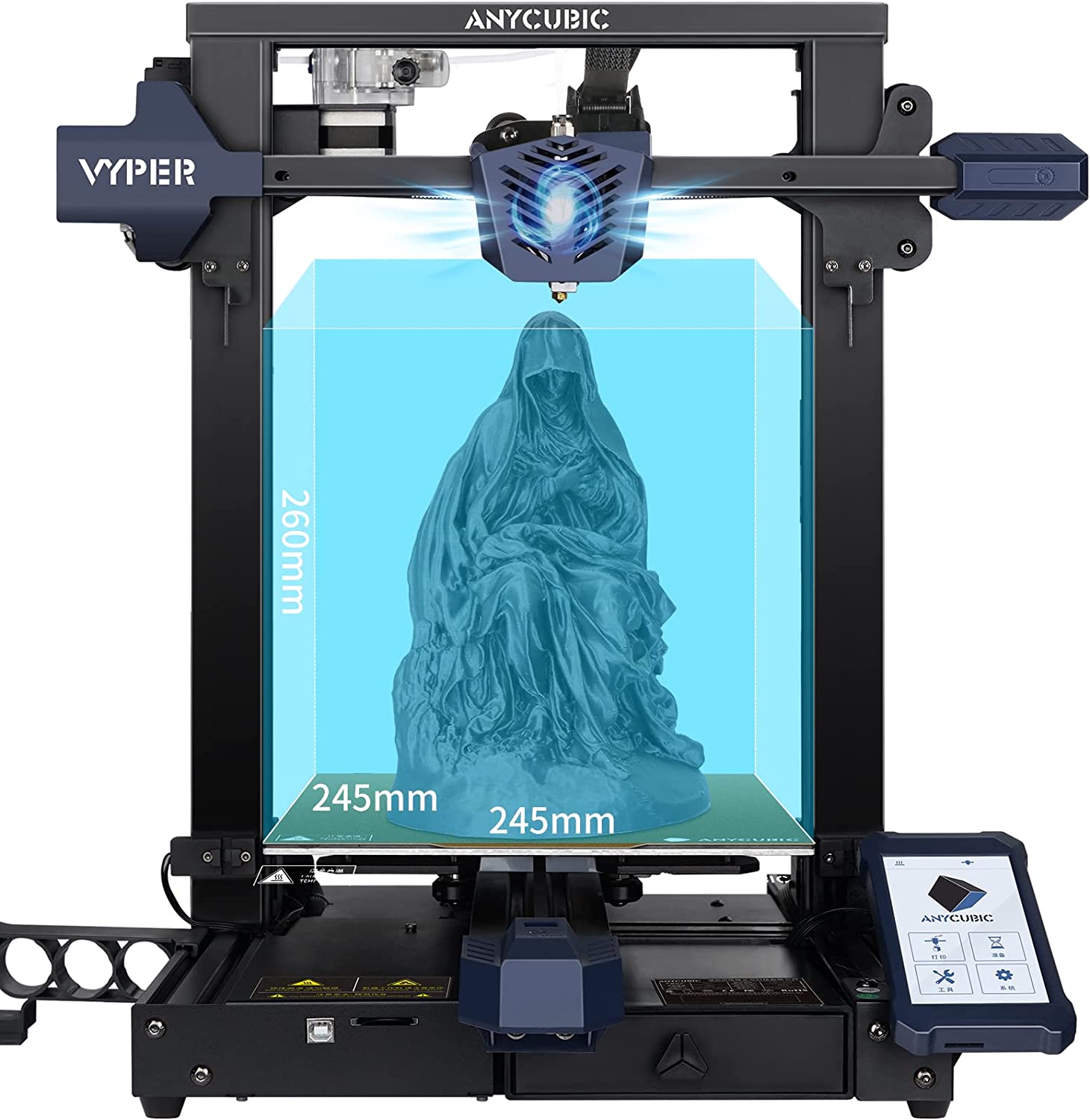 ANYCUBIC Vyper Imprimante 3D Taille d'impression 245 x 245 x 260 mm