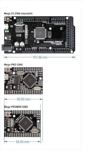 carte arduino mega pro mini embed