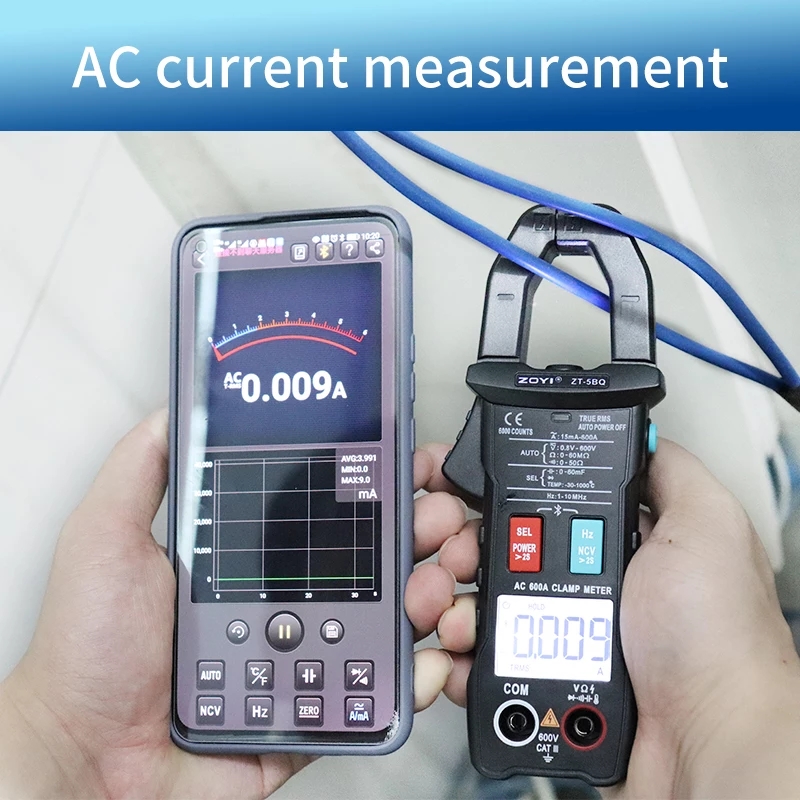pince MULTIMETRE de courant Bluetooth ZT-5BQ