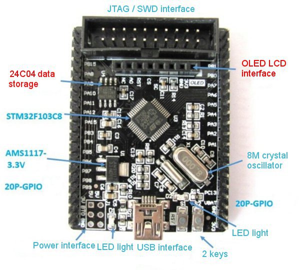 STM32F103C8T6 JTAG / SWD INTERFACE