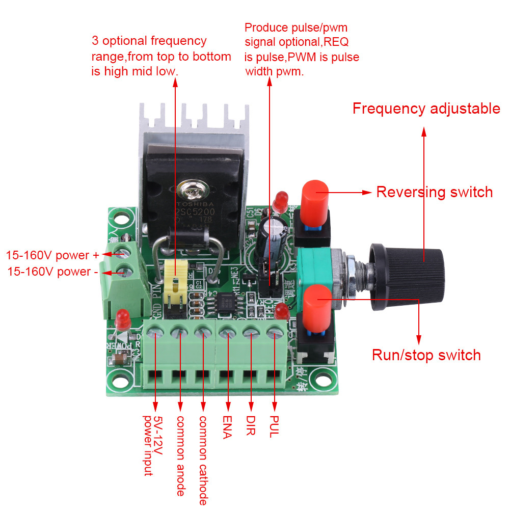 régulateur de vitesse  de moteur  pas à pas  ( 15-160vdc )