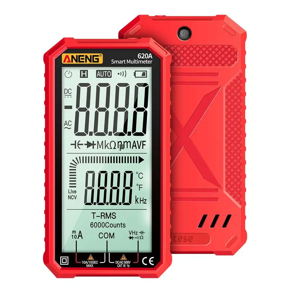 MULTIMETRE ANENG 620A Multimètre numérique intelligent Testeurs de transistors 6000 Comptes True RMS Capacité électrique automatique