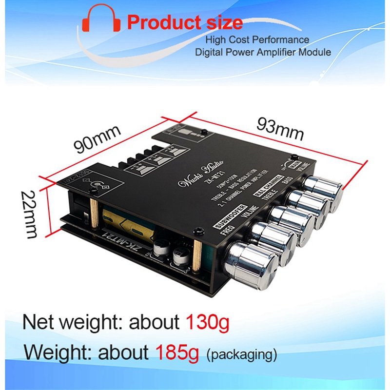 Amplificateur audio sans fil Bluetooth  zk-mt21 100w